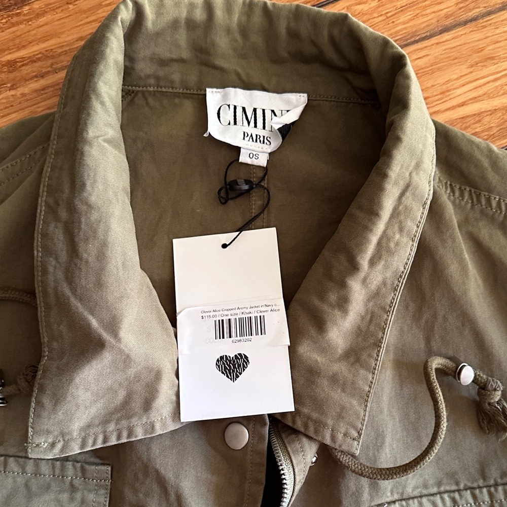 CIMINY Collective Olive Utility Crop Jacket - Picture 3 of 4